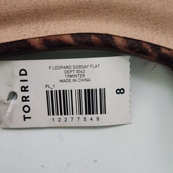 Torrid NWT D'Orsay Leopard Flat Mobwife Size 8W - Picture 8 of 8